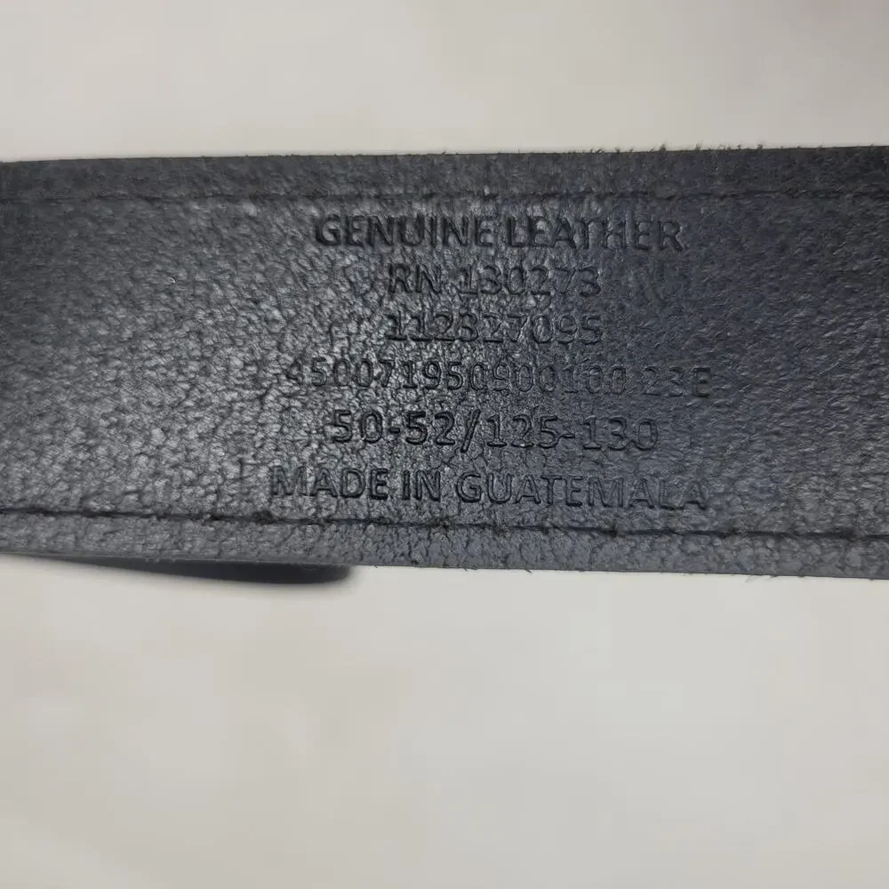 Wrangler Belt Mens 50 Black Leather Work Casual Rugged Utility Basic‎ Everyday